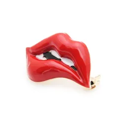 Rode lippen - email brocheBroches