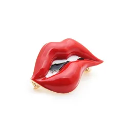 Rode lippen - email brocheBroches