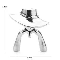 Dame figuur met hoed - brocheBroches