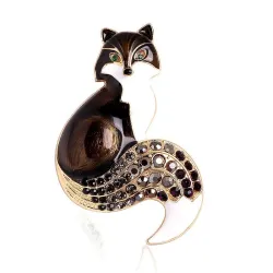 Crystal fox - broochBrooches