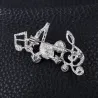 Kristallen muzieknoten - elegante brocheBroches
