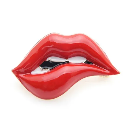Rode lippen - email brocheBroches