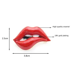 Rode lippen - email brocheBroches