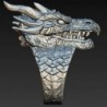 Stainless steel ring with a dragon head - Punk / Gothic styleRings