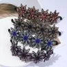 Bloemen haarclip - knot maker - klauw - met sprankelende strass steentjesHaarspelden