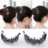 Bloemen haarclip - knot maker - klauw - met sprankelende strass steentjesHaarspelden