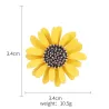 Zonnebloem - metalen brocheBroches