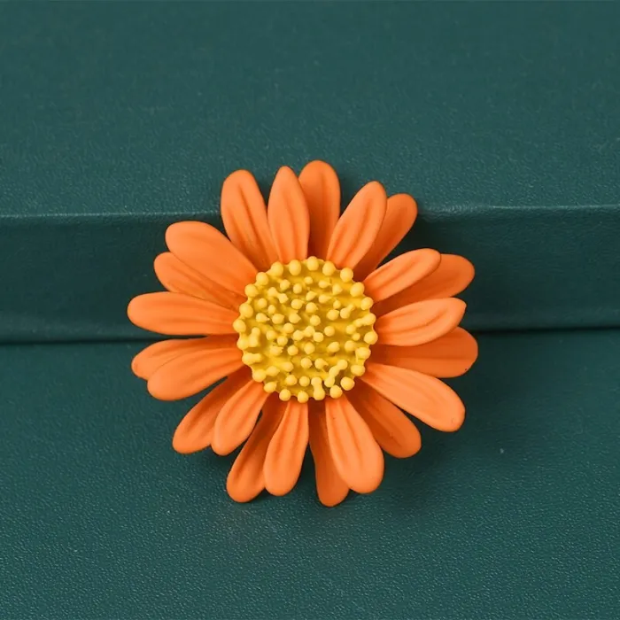 Zonnebloem - metalen brocheBroches