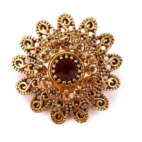 Vintage kristallen bloemen - antieke brocheBroches