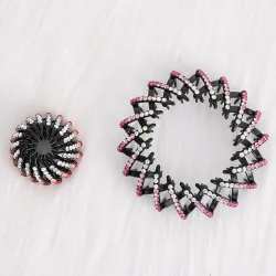 Kristallen broodje maker - paardenstaart decoratie - haarclip - klauwHaarspelden