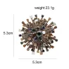 Vintage round flower - brooch with crystalsBrooches