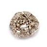 Vintage ronde broche - met kristallenBroches