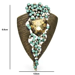 Vintage geometrische broche - met kristallenBroches