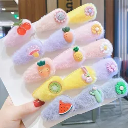 Dieren / bloemen / fruit / regenboog - haarclip voor kinderen - 5 stuksClothing