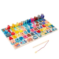 Montessori houten speelgoed - wiskunde / alfabet / tellen / meetkunde - educatief speelgoedEducatief