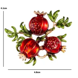 Twig with pomegranates - broochBrooches