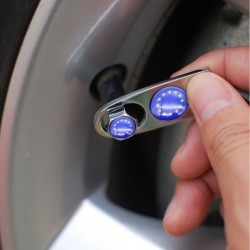 Ventieldopjes voor auto's - anti-diefstal - EU embleem - 5 stuksWiel onderdelen