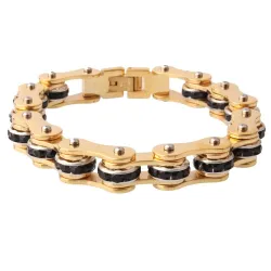 Motorketting - armband - met kristallen - unisexArmbanden