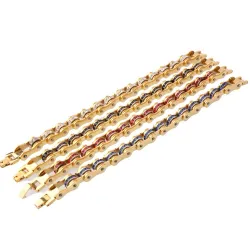 Motorketting - armband - met kristallen - unisexArmbanden