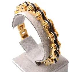 Motorketting - armband - met kristallen - unisexArmbanden