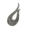 U-shaped brooch - with crystal decorationsBrooches