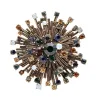Vintage ronde bloem - broche met kristallenBroches