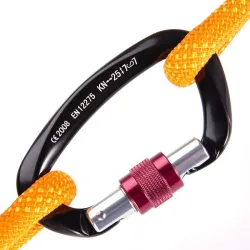 25KN karabijnhaak - met schroefsluiting - voor wandelen / rotsklimmen / kamperenSurvival gereedschap
