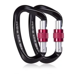 25KN karabijnhaak - met schroefsluiting - voor wandelen / rotsklimmen / kamperenSurvival gereedschap