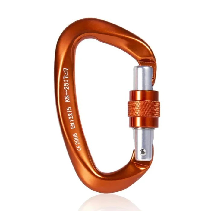 25KN karabijnhaak - met schroefsluiting - voor wandelen / rotsklimmen / kamperenSurvival gereedschap