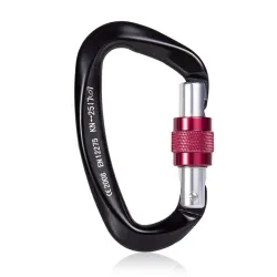 25KN karabijnhaak - met schroefsluiting - voor wandelen / rotsklimmen / kamperenSurvival gereedschap