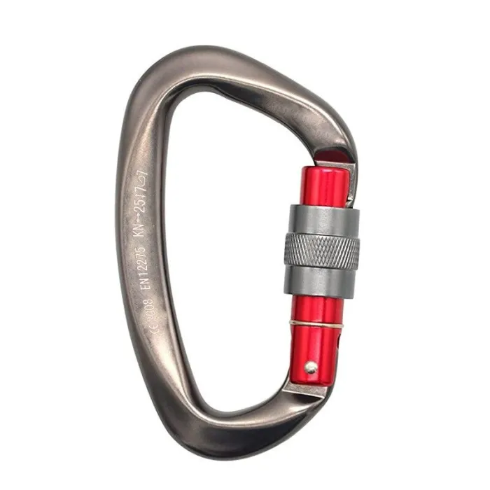 25KN karabijnhaak - met schroefsluiting - voor wandelen / rotsklimmen / kamperenSurvival gereedschap