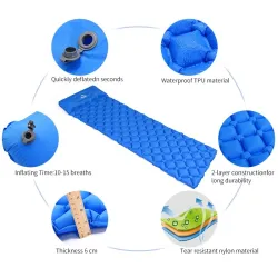 Opblaasbare slaapmatras - met tas - om te wandelen / kamperenSurvival gereedschap