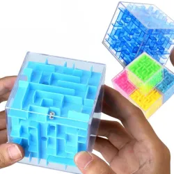 3D doolhof magische kubus - transparant - zeszijdige puzzelkubus - educatief speelgoedEducatief