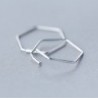 Pentagon örhängen - geometrisk hyperbole - 925 sterling silver