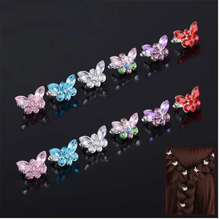 Crystal butterflies - bridal hair clip - 10 piecesHair clips