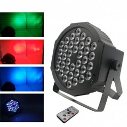 LED Par - platte podiumverlichting - RGBW - DMX - met afstandsbedieningPodium- en evenementenverlichting
