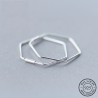 Pentagon örhängen - geometrisk hyperbole - 925 sterling silver