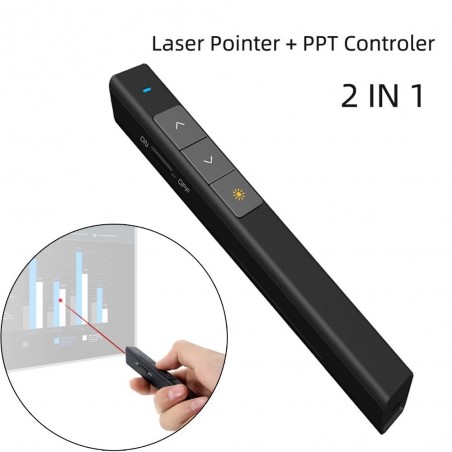 2 in 1 laserpointer - met PPT-controller - draadloos - RF 2.4GLaser Pointers
