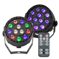 RGBW / UV discolamp - LED - draadloos - 36W - met afstandsbedieningPodium- en evenementenverlichting
