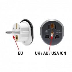 AU / US / UK / CN to EU converter - adapter - EU plug - 16A - 250V - 3 / 5 / 7 / 9 / 20 piecesLighting fittings