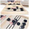 Table hockey game - with 10 pucks - wooden toyWooden