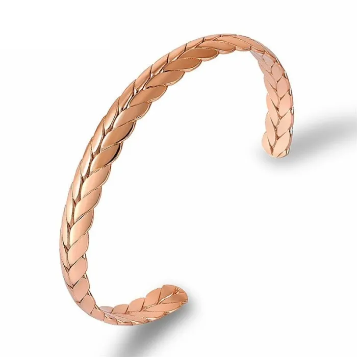 Roestvrijstalen armband - half open - tarweschubben design - unisexArmbanden