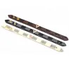 Modieuze leren armband - met V letter / bedels - unisexArmbanden
