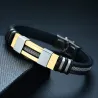 Stijlvolle herenarmband - roestvrij staal / mesh / siliconenArmbanden