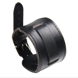 Genuine leather wide bracelet - adjustable buckleBracelets
