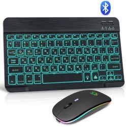RGB draadloos toetsenbord / muis - Bluetooth - Russisch / Spaans / Engels lay-outToetsenbord & Muis