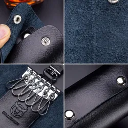 Leather keys storage - holder - organiser - with keyringKeyrings