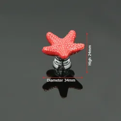 Starfish shaped furniture knobs - ceramic handlesFurniture
