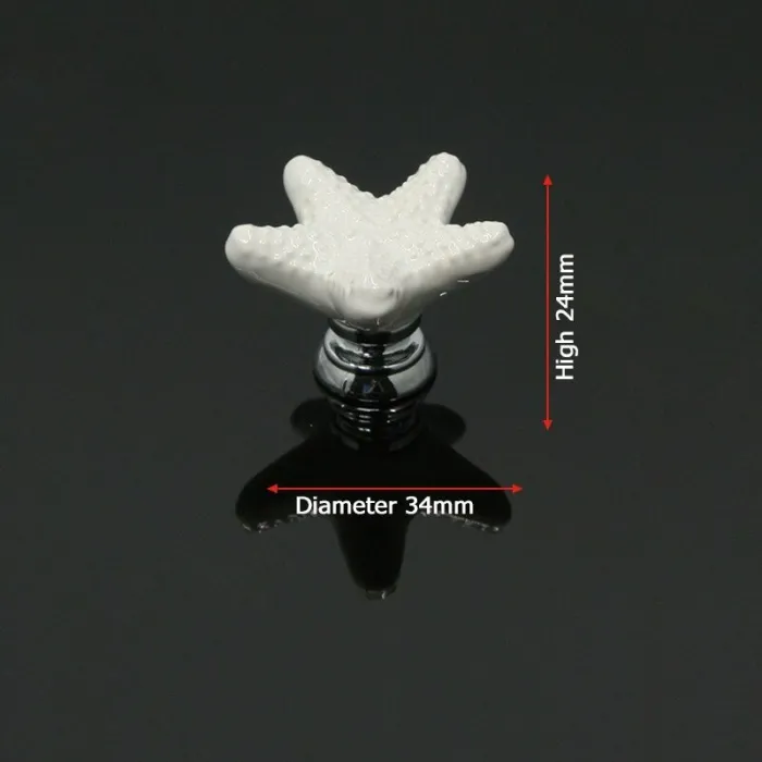 Starfish shaped furniture knobs - ceramic handlesFurniture
