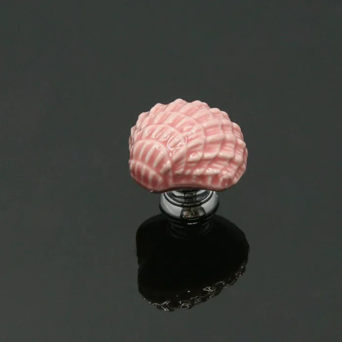Meubelknoppen in de vorm van een schelp - keramische handgrepenMeubels
